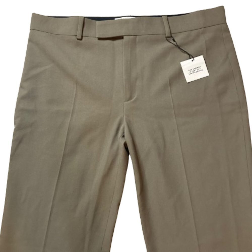 Zara Mid Rise Trouser Flare Leg Size XL Taupe NWOT